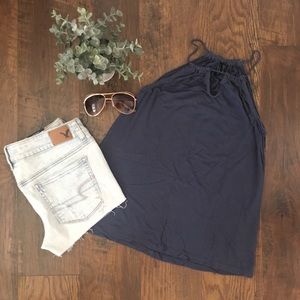 Cynthia Rowley • Navy A-Symmetrical Tank Top